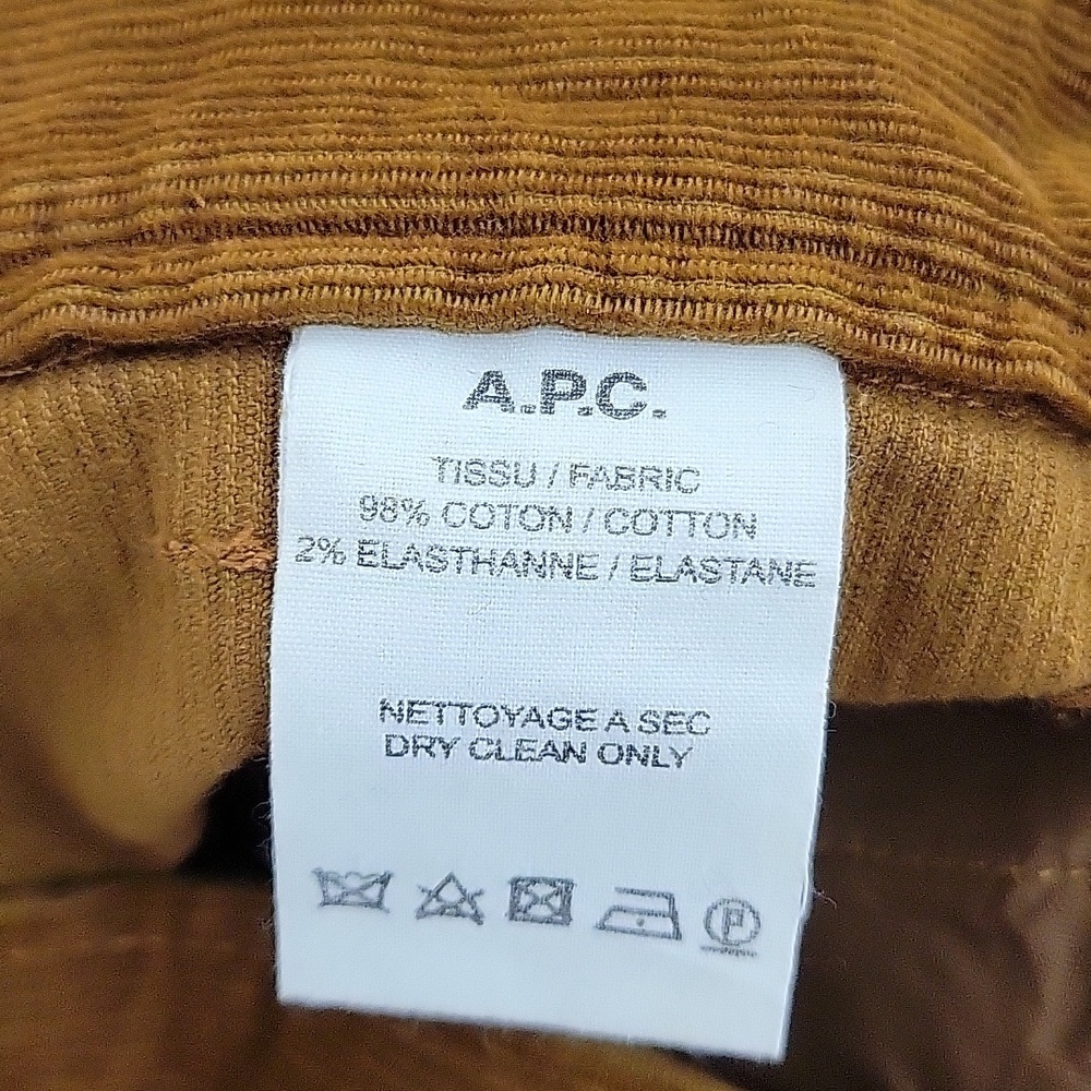A.P.C. Women's Corduroy Trousers in Rich Brown, Sz 28. Quiet Luxury Office - Picture 5 of 5